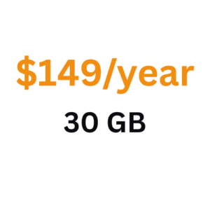 $149/year 30 GB