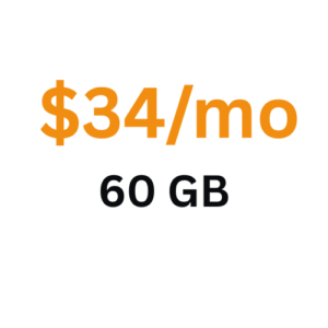 $34/mo 60 GB