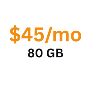 $45/mo 80 GB