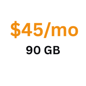 $45/mo 90 GB
